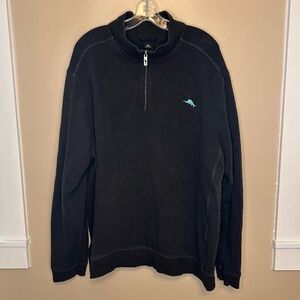 Tommy Bahama Brown 1/4 Zip Pullover Sweater Size XXL